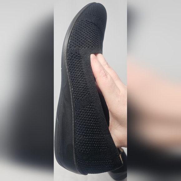 Life Stride Wmns Immy Knit Wedge Comfortable Memory Foam Slip On Black Shoes 10M - Picture 4 of 12